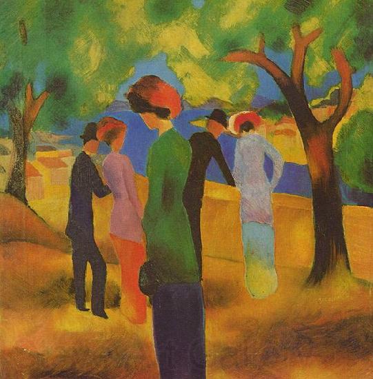 August Macke Lady in a Green Jacket France oil painting art